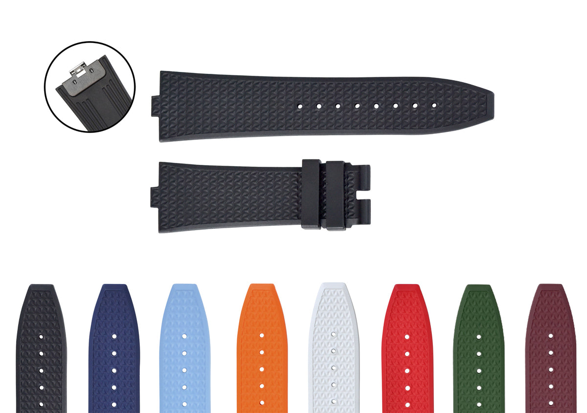 RUBBER WATCH BAND STRAP FOR VACHERON CONSTANTIN 4500V 5500V 7900V QUICK RELEASE