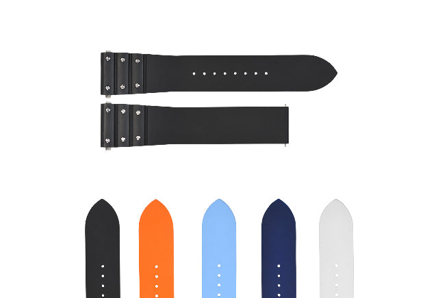 21MM SILICONE RUBBER WATCH BAND STRAP QUICK RELEASE FOR CARTIER SANTOS WSSA0009