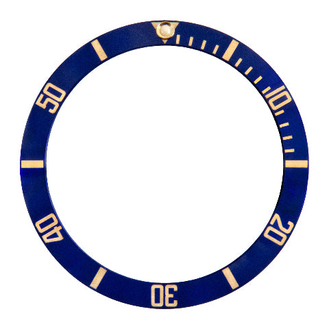 Blue/gold Bezel Insert for Rolex Submariner 16613 16618 16803 16808 with Flat 4