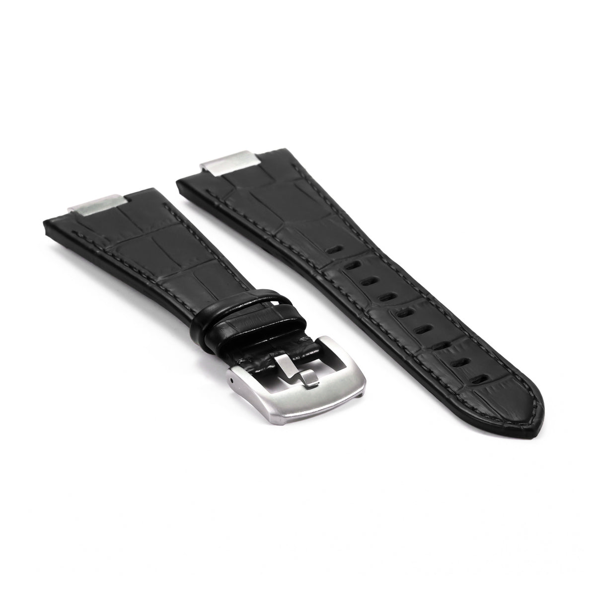 26MM LEATHER WATCH BAND STRAP FOR TISSOT WATCH 1853 PRX40 T137.407 T137.410, Black, view 3
