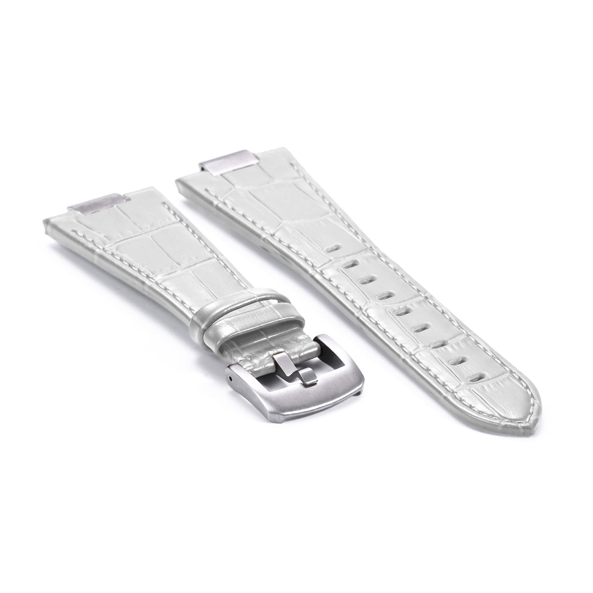26MM LEATHER WATCH BAND STRAP FOR TISSOT WATCH 1853 PRX40 T137.407 T137.410, White, view 2
