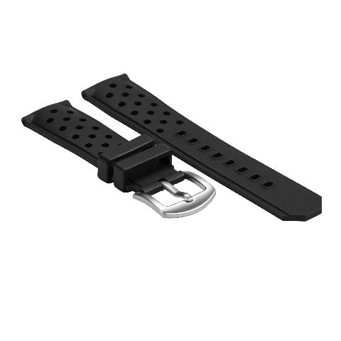 22MM RUBBER WATCH BAND STRAP FOR TAG HEUER WITH HOLES THUMBNAIL BUCKLE