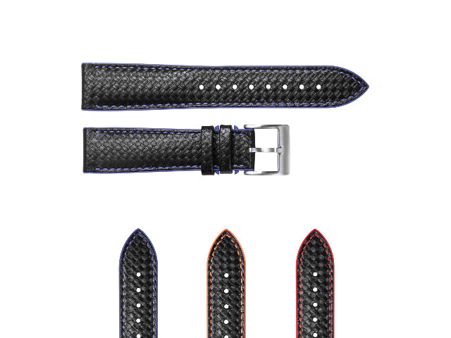 19-20-21-22-23-24MM CARBON FIBER LEATHER FKM RUBBER WATCH BAND STRAP FOR OMEGA