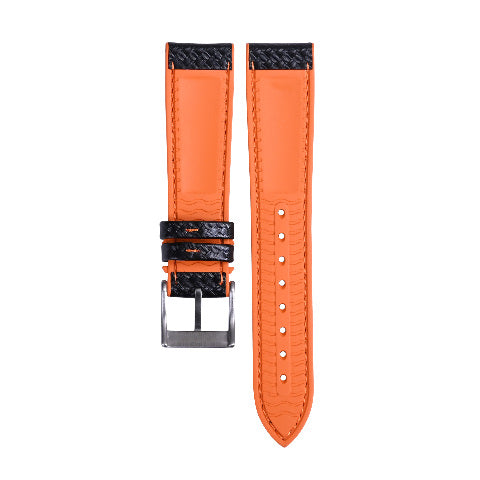 19-20-21-22-23-24MM CARBON FIBER LEATHER FKM RUBBER WATCH BAND STRAP FOR OMEGA