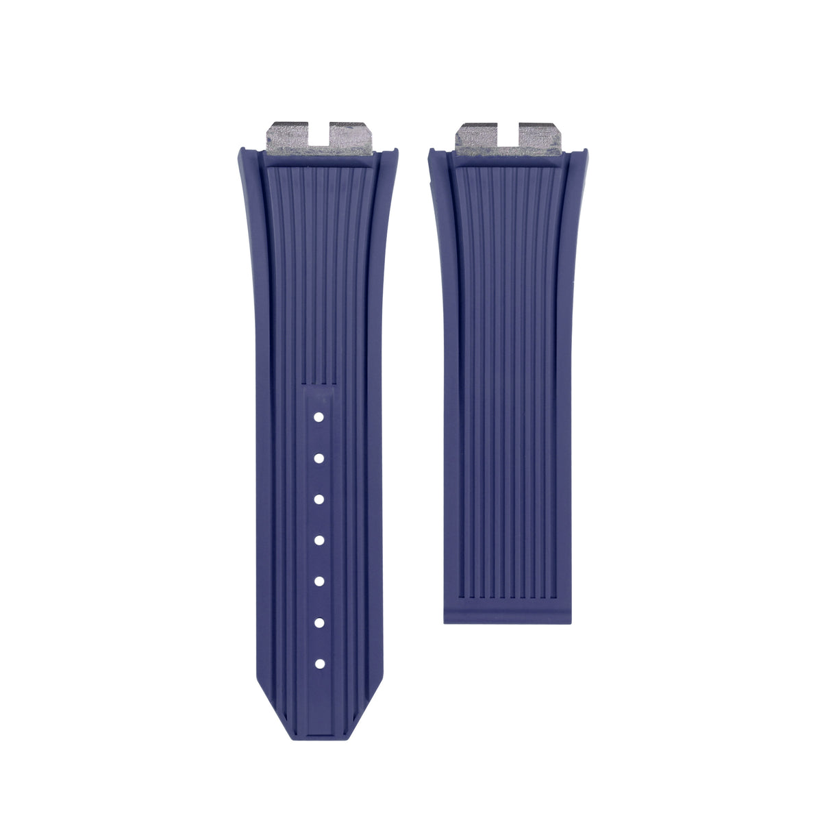 28MM X 22MM RUBBER WATCH BAND STRAP FOR 45MM HUBLOT BIGBANG UNICO ONE CLICK, Navy Blue