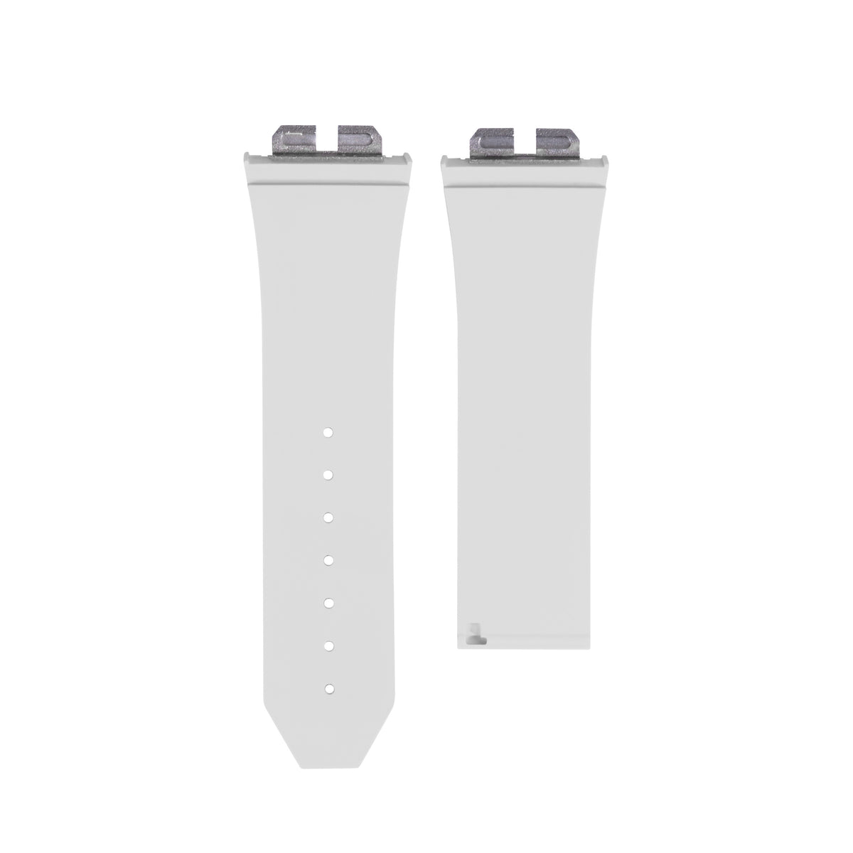 28MM X 22MM RUBBER WATCH BAND STRAP FOR 45MM HUBLOT BIGBANG UNICO ONE CLICK, White, view 4