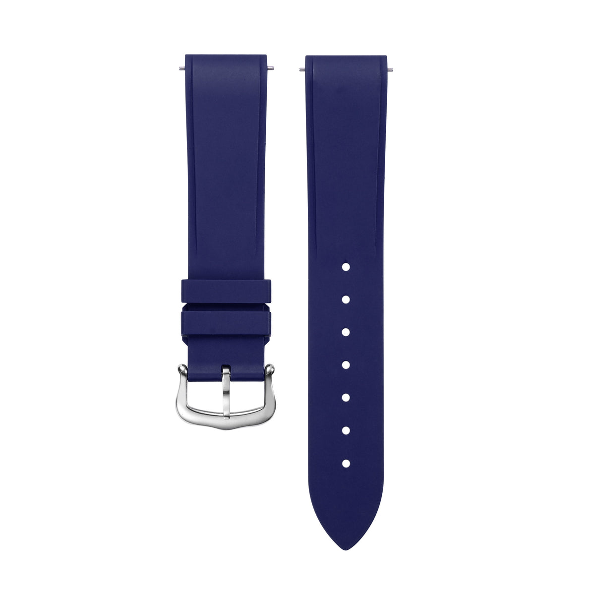15.5MM 17.5MM RUBBER WATCH BAND WRIST STRAP FOR CARTIER DUMONT QUICK RELEASE, Navy Blue
