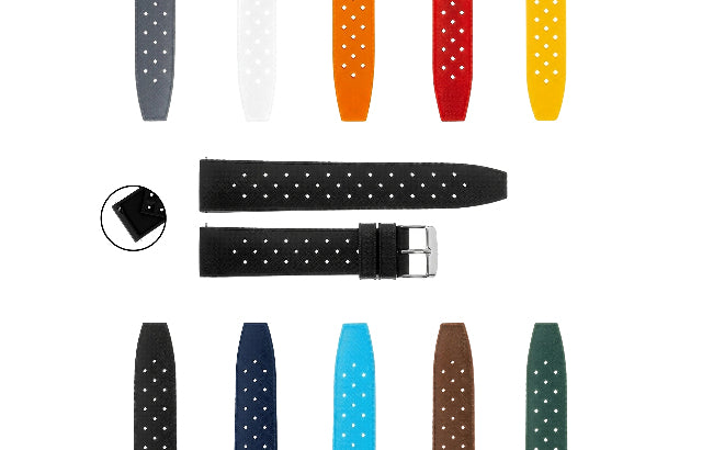 20mm 22mm Tropical Vulcanized Rubber Watch Band Strap Universal Sport Dive Watch