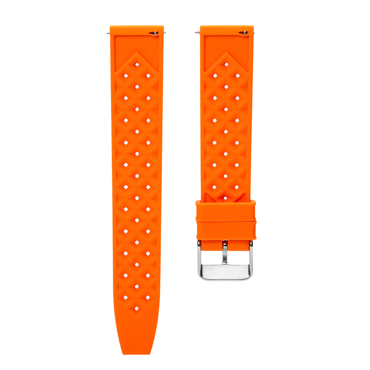 20mm 22mm Tropical Vulcanized Rubber Watch Band Strap Universal Sport Dive Watch, Orange, view 4