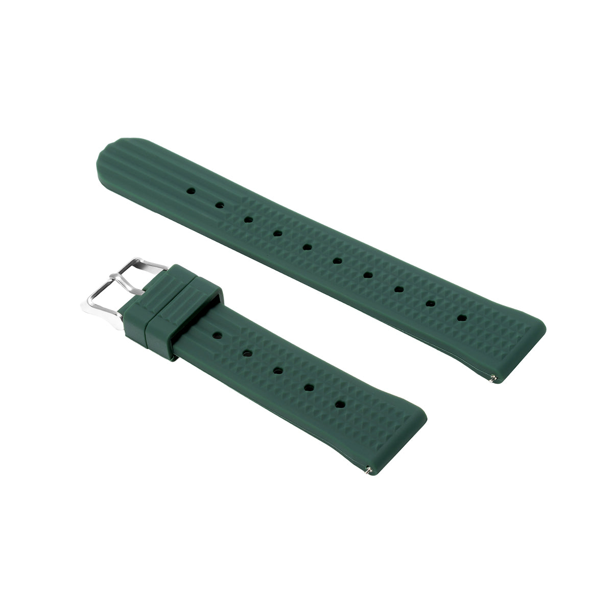 18MM 20MM 22MM QUICK RELEASE RUBBER WAFFLE WATCH BAND STRAP FOR SEIKO DIVE, Green, view 3