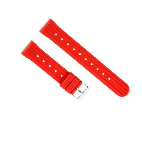 18mm 20mm 22mm Quick Release Silicone Rubber Waffle Watch Band Strap Universal