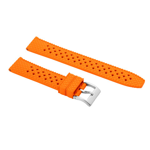 18mm 20mm 22mm FKM Rubber Waffle Rubber Watch Band Strap Universal Replacement