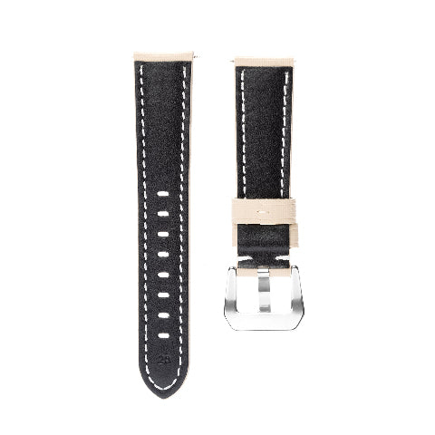 20-22-24-26MM NYLON CLOTH & LEATHER WATCH BAND WRIST STRAP FOR PANERAI WATCHES