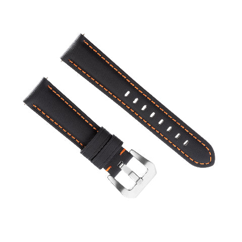 20-22-24-26MM Nylon Canvas Leather Watch Band Replacement Wristband Strap Watch