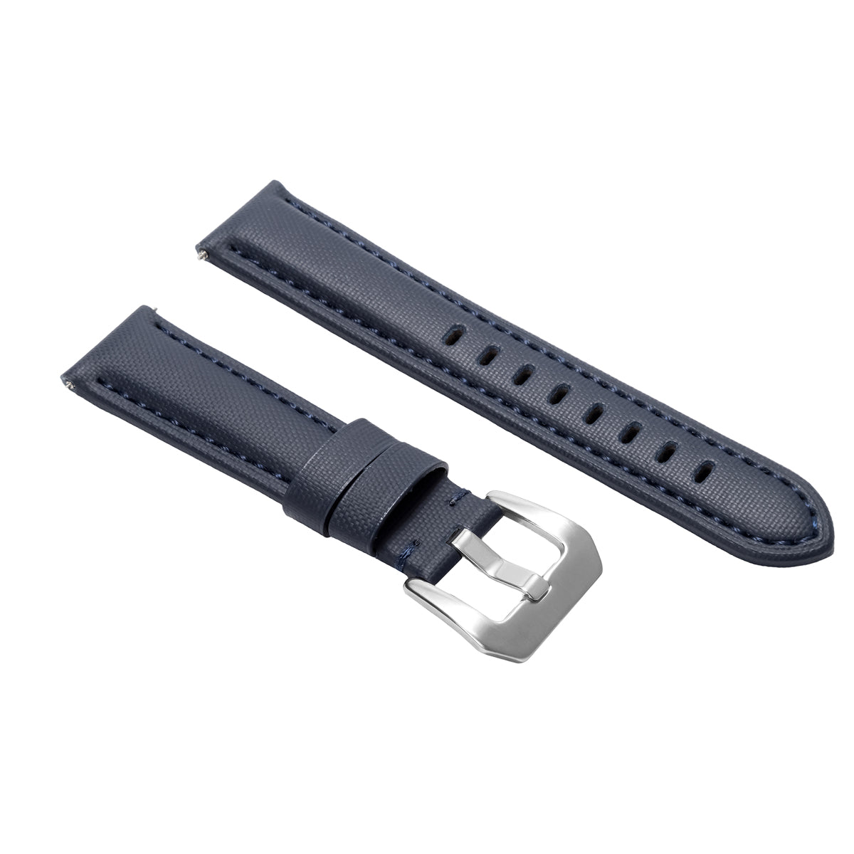 20-22-24-26MM NYLON CLOTH & LEATHER WATCH BAND WRIST STRAP FOR PANERAI WATCHES, Blue, view 2