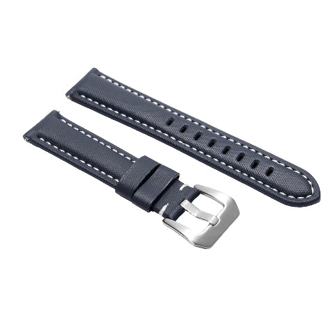20-22-24-26MM Nylon Canvas Leather Watch Band Replacement Wristband Strap Watch