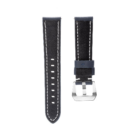 20-22-24-26MM Nylon Canvas Leather Watch Band Replacement Wristband Strap Watch