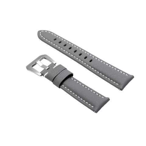 20-22-24-26MM Nylon Canvas Leather Watch Band Replacement Wristband Strap Watch
