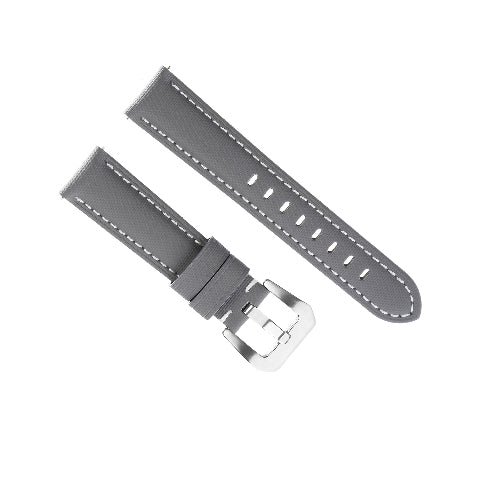 20-22-24-26MM Nylon Canvas Leather Watch Band Replacement Wristband Strap Watch