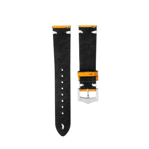 20MM - 22MM OSTRICH STYLE GRAIN LEATHER WATCH BAND STRAP WITH BUCKLE FOR WATCHES