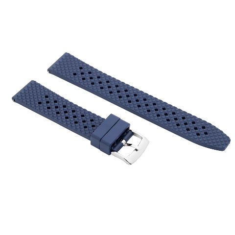 18-24mm FKM Rubber Quick Release Waffle Watch Strap Band Replacement Sport Watch