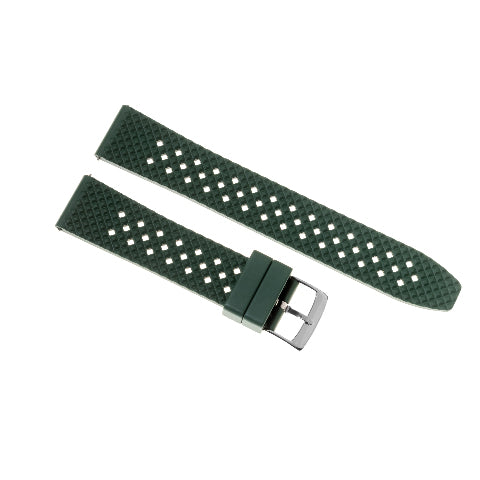 18-24mm FKM Rubber Quick Release Waffle Watch Strap Band Replacement Sport Watch
