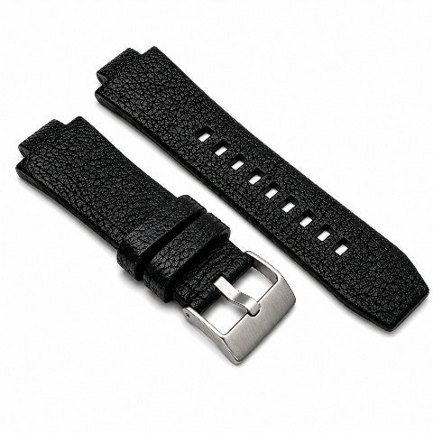 18MM BLACK LEATHER WATCH BAND STRAP FOR 31MM CASE DIESEL WATCH WITH NOTCH