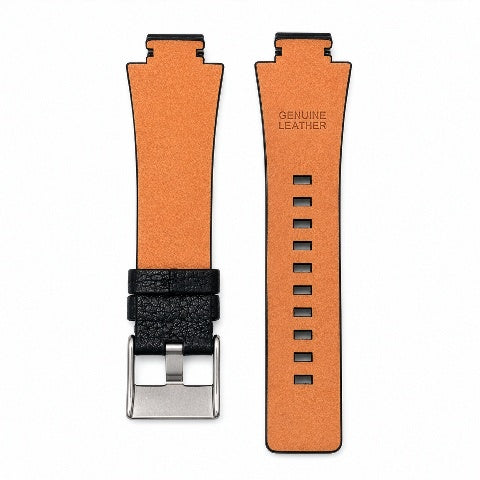 18MM BLACK LEATHER WATCH BAND STRAP FOR 31MM CASE DIESEL WATCH WITH NOTCH
