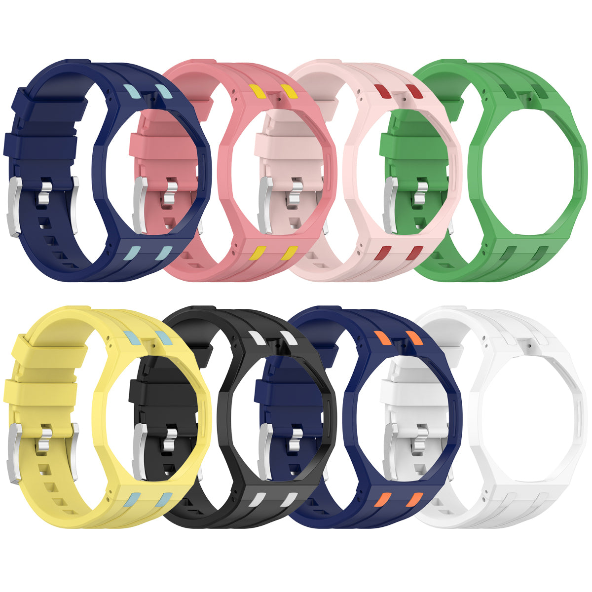 Royal Pop Silicone Rubber Watch Band Conversion Strap For AP Swatch Wristwatch, Black @ 12, view 2