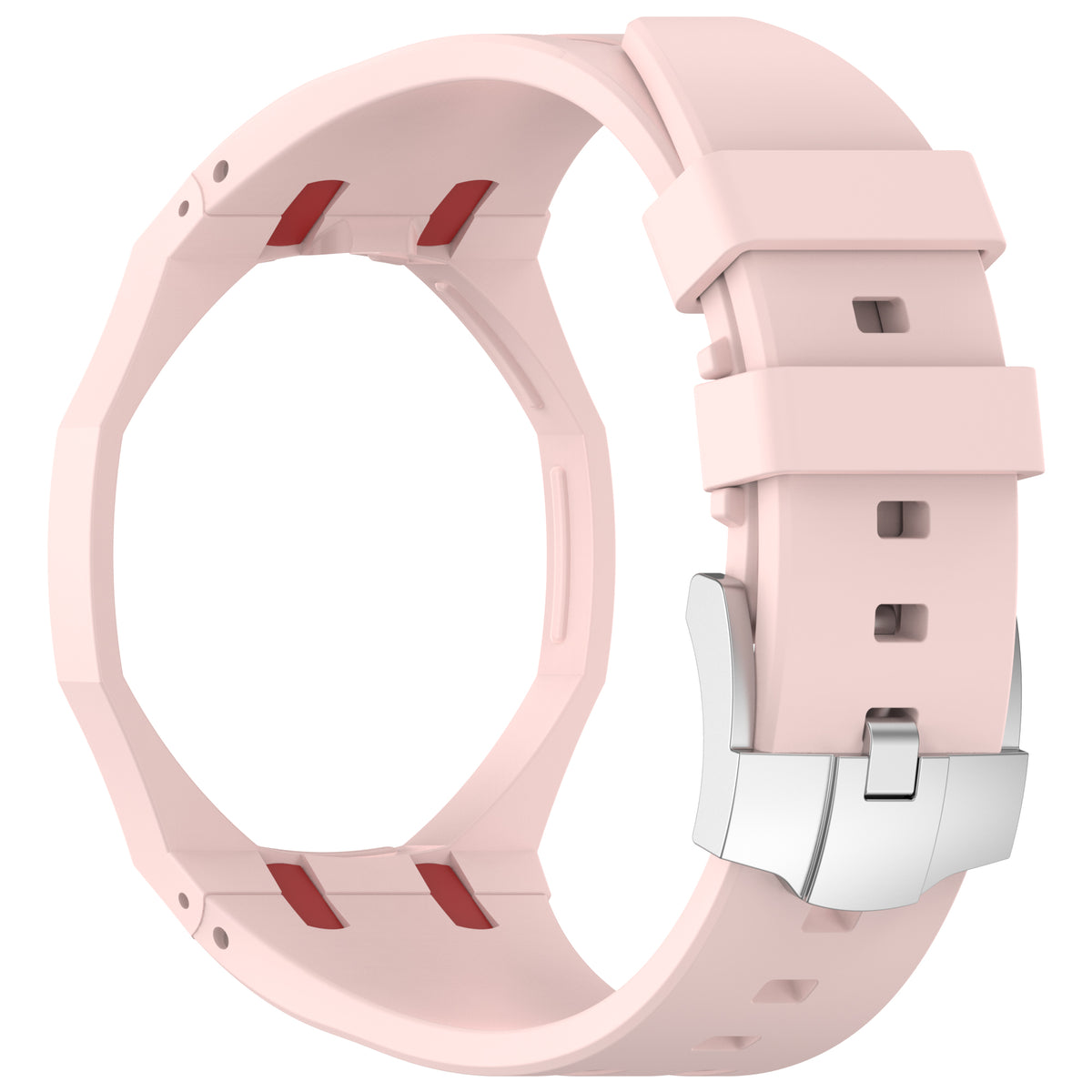 Royal Pop Silicone Rubber Watch Band Conversion Strap For AP Swatch Wristwatch, Light Pink @ 12, view 2