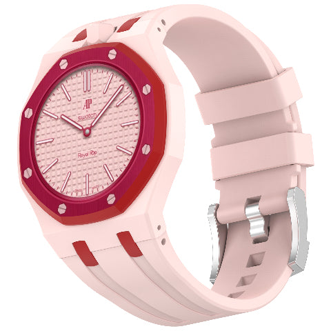 Royal Pop Silicone Rubber Watch Band Conversion Strap For AP Swatch Wristwatch