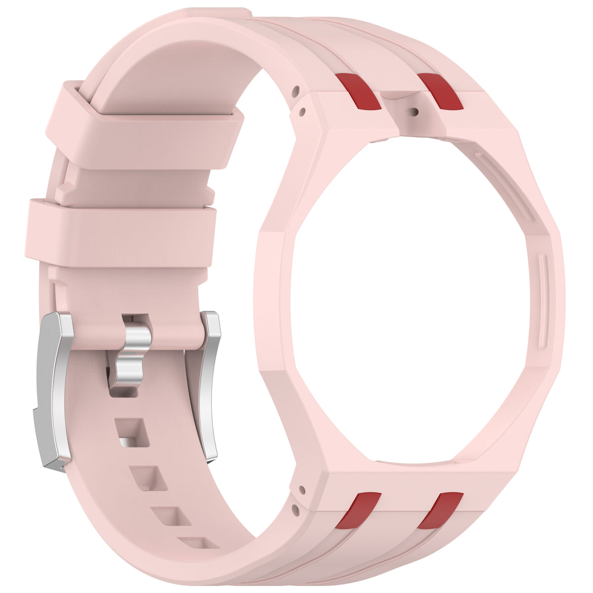 Royal Pop Silicone Rubber Watch Band Conversion Strap For AP Swatch Wristwatch, Light Pink @ 12