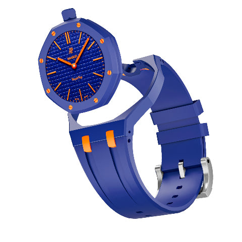 Ceramic Case Silicone Strap Band for Royal Pop AP Swatch Pocket Watch Conversion