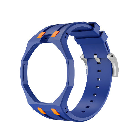 Ceramic Case Silicone Strap Band for Royal Pop AP Swatch Pocket Watch Conversion