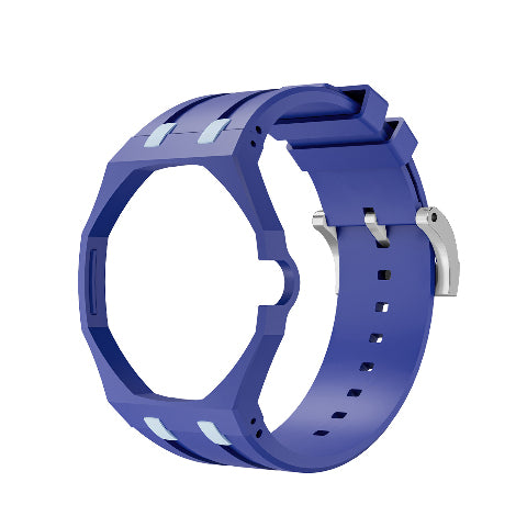 Ceramic Case Silicone Strap Band for Royal Pop AP Swatch Pocket Watch Conversion