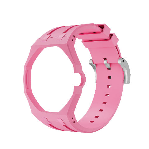 Ceramic Case Silicone Strap Band for Royal Pop AP Swatch Pocket Watch Conversion