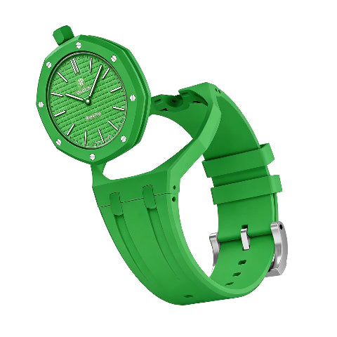 Ceramic Case Silicone Strap Band for Royal Pop AP Swatch Pocket Watch Conversion