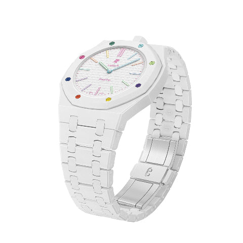 Ceramic Watch Strap Band with Ceramic Case Mod Kit For Swatch X AP Royal Pop