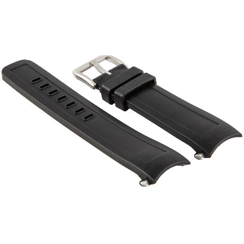 22mm Black Rubber Watch Strap for IWC Aquatimer 2000 Rubber Quick-Release System