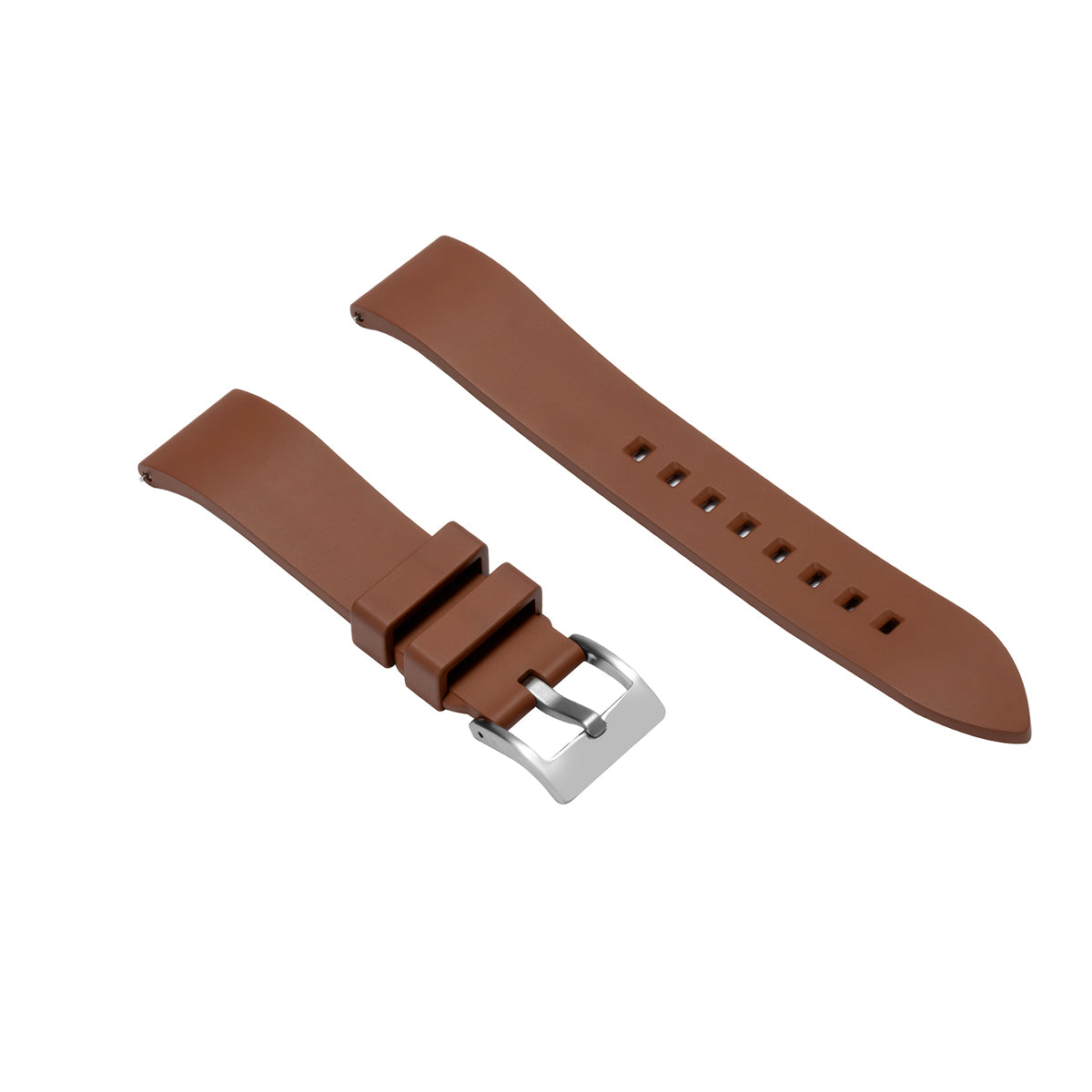 18-19-20-21-22-23-24mm FKM Rubber Quick Release Watch Band Strap For Tag Heuer, Brown, view 3