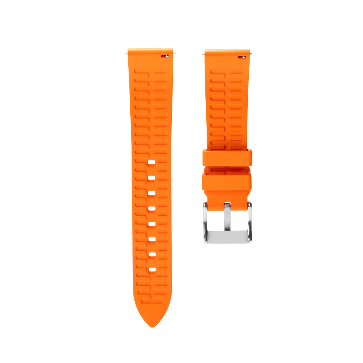 18-19-20-21-22-23-24mm FKM Rubber Quick Release Watch Band Strap For Wrist Watch, Orange, view 4