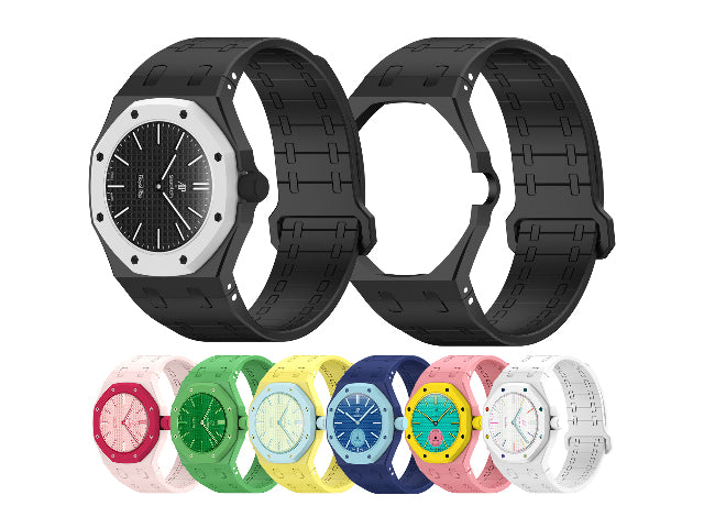 Royal Pop Magnetic Silicone Rubber Watch Band Strap For AP Swatch Watch MAGNETIC