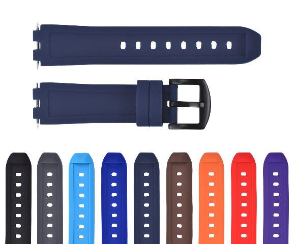 22mm Silicone Rubber Watch Band Strap Replacement for Pebble Steel Sport Watch