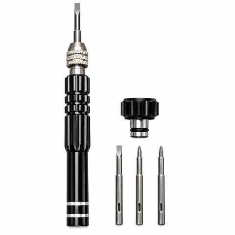 4PC PRECISION SCREWDRIVER SET WITH BLADES PH00, 000, SL1.5, 2.0 FOR WATCH REPAIR