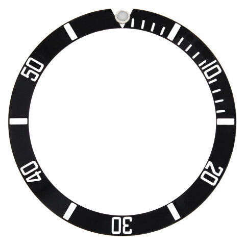 BEZEL INSERT ALUMINUM FOR ROLEX SUBMARINER BLACK 16610 16618 SAPAHIRE WATCH