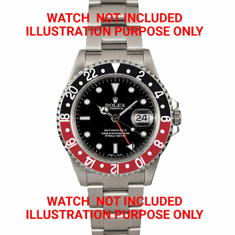 ROTATING BEZEL AND INSERT FOR ROLEX GMT 16700 16710 16713 16718 16760 BLACK/RED