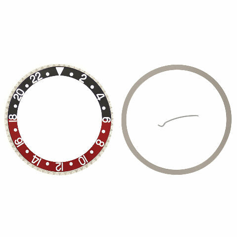ROTATING BEZEL AND INSERT FOR ROLEX GMT 16700 16710 16713 16718 16760 BLACK/RED