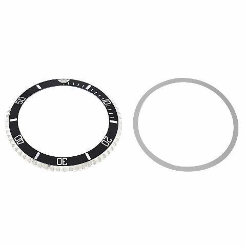 ROTATING BEZEL+ INSERT INSTALLED FOR ROLEX SUBMARINER 5508 5512 5513 1680 BLACK