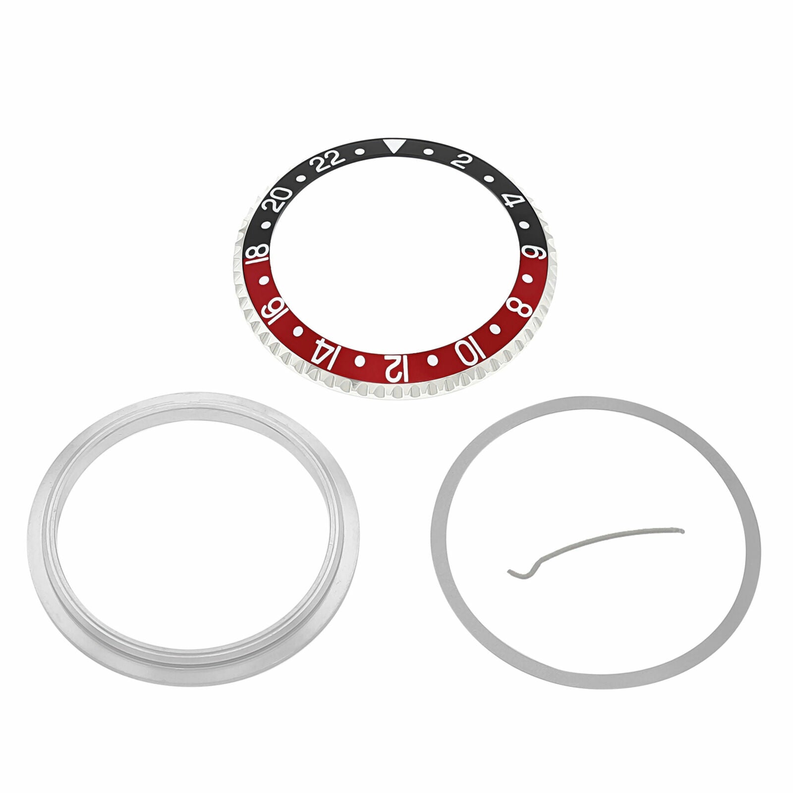 BEZEL+ INSERT + RETAINING FOR ROLEX GMT 16700 16710 16713 16718 16760 BLACK/RED