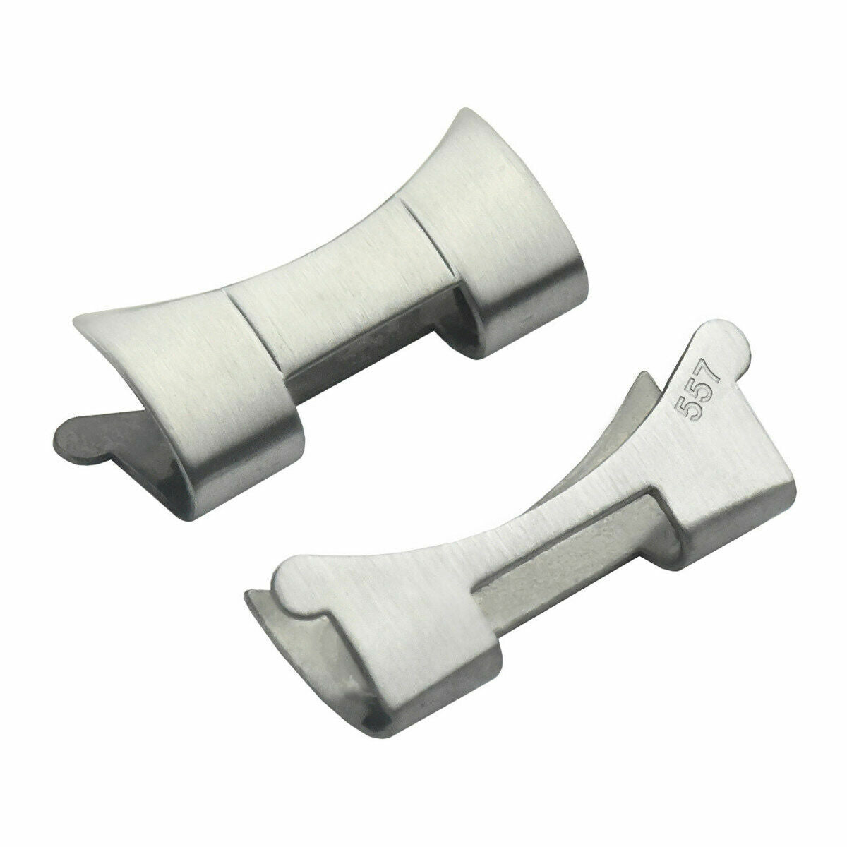 2 - 557 END PIECE LINK OYSTER WATCH BAND FOR 34MM ROLEX 15000 15200 19MM BRUSH